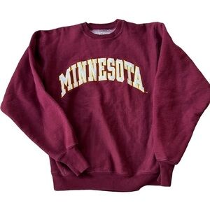 Minnesota burgundy thick Vintage sweatshirt Mens S Womens M